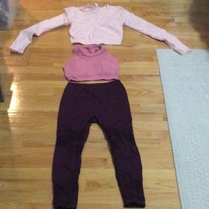 Fabletics 3 piece workout set